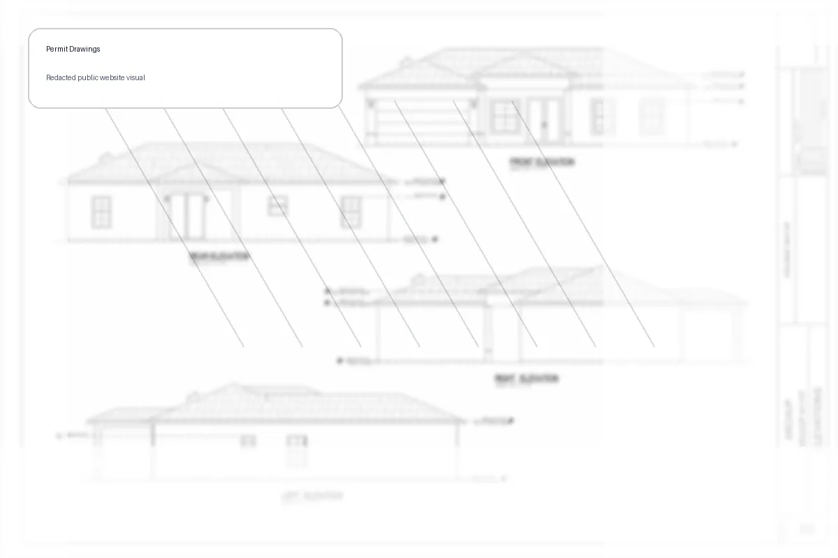 Redacted structural permit drawings