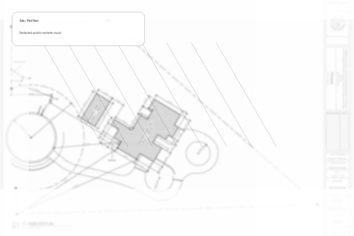 Redacted site plan and plot plan visual